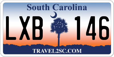 SC license plate LXB146