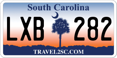 SC license plate LXB282
