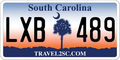 SC license plate LXB489