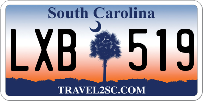 SC license plate LXB519