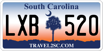 SC license plate LXB520