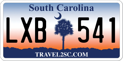 SC license plate LXB541