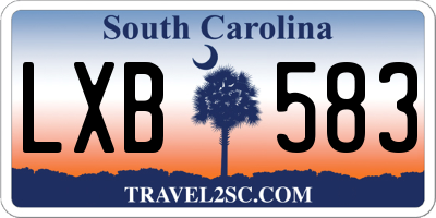 SC license plate LXB583