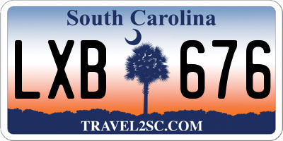 SC license plate LXB676