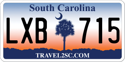 SC license plate LXB715