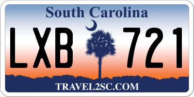 SC license plate LXB721