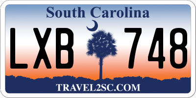 SC license plate LXB748