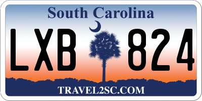 SC license plate LXB824