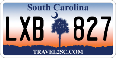 SC license plate LXB827
