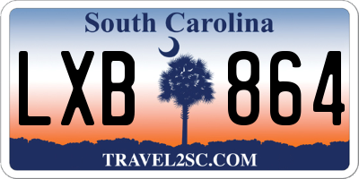 SC license plate LXB864
