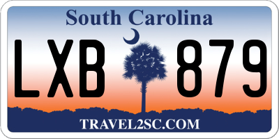 SC license plate LXB879