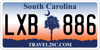 SC license plate LXB886