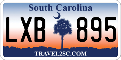 SC license plate LXB895