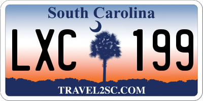 SC license plate LXC199