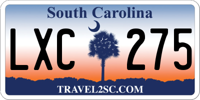 SC license plate LXC275