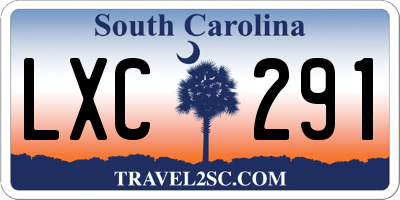 SC license plate LXC291