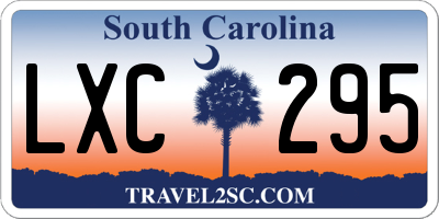 SC license plate LXC295