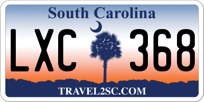 SC license plate LXC368