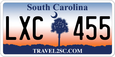 SC license plate LXC455