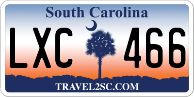 SC license plate LXC466