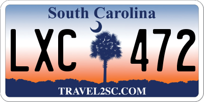 SC license plate LXC472