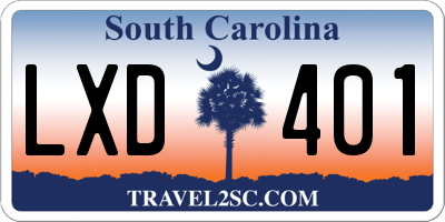 SC license plate LXD401