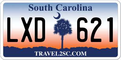 SC license plate LXD621