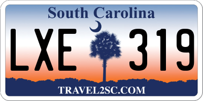 SC license plate LXE319