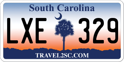 SC license plate LXE329