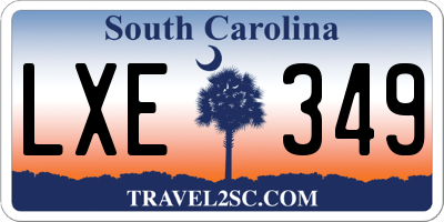 SC license plate LXE349