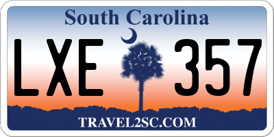 SC license plate LXE357