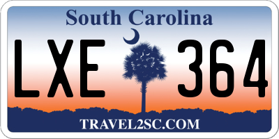 SC license plate LXE364