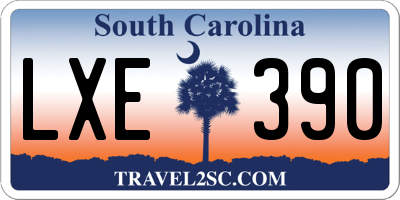 SC license plate LXE390