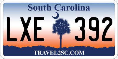 SC license plate LXE392