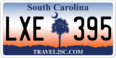 SC license plate LXE395