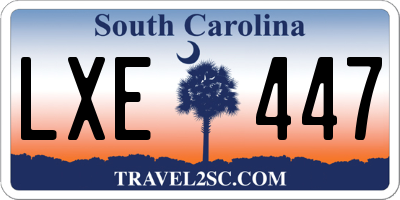 SC license plate LXE447