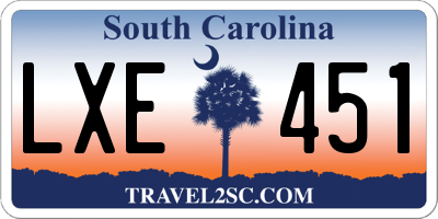 SC license plate LXE451