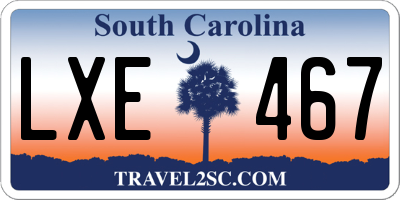 SC license plate LXE467