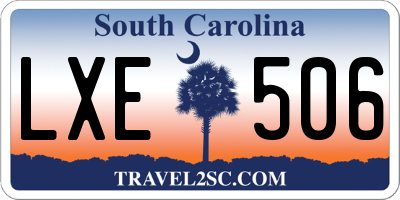 SC license plate LXE506