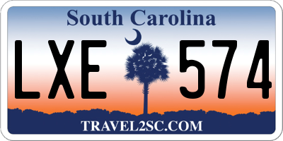 SC license plate LXE574