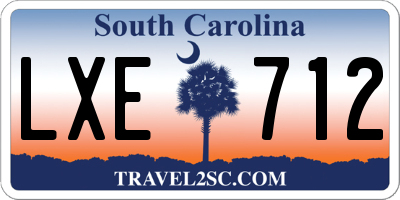 SC license plate LXE712