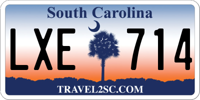 SC license plate LXE714