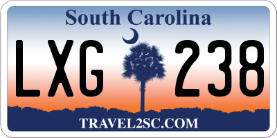 SC license plate LXG238