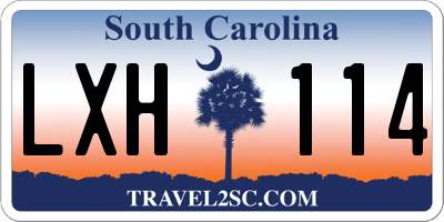 SC license plate LXH114