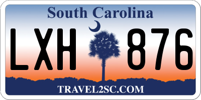 SC license plate LXH876