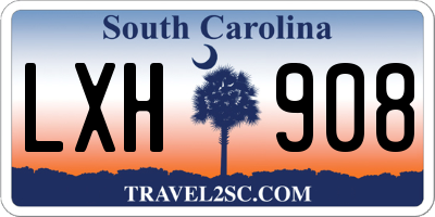SC license plate LXH908