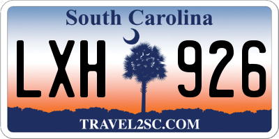 SC license plate LXH926