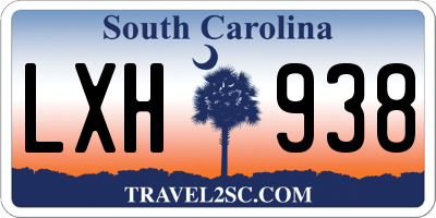 SC license plate LXH938