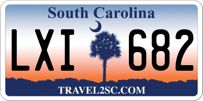 SC license plate LXI682