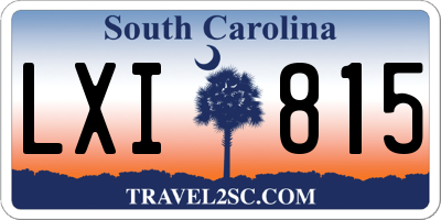 SC license plate LXI815